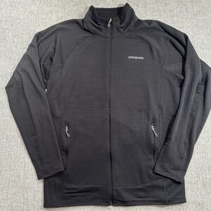 Patagonia R1 Jacket Mens XL Black Polartec Regulator Fleece Full Zip Waffle Tech